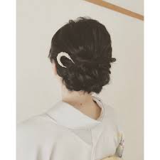 結婚式にもお着物で下目和装アップヘア 福岡天神 ヘアセット専門店