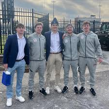 NHT after Colgate vs Villanova! Brady Dumont '24, Micheal Kiely '21, Aidan  Ahearn '21, Hunter Drouin '21, Patty Eldredge '22. Missing from the photo  Quinn Cepiel '23 and Ben Baroni '22