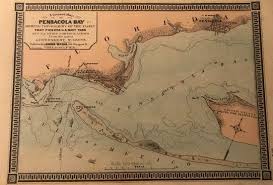 an old map of pensacola bay picture of pensacola