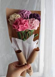 Crochet Carnation Flower Bouquet