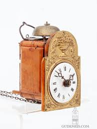 A miniature German Black Forest striking Sorg wall clock, circa 1840.