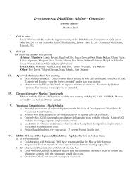 Developmental Disabilities Advisory Committee Meeting Minutes 03-09-2018