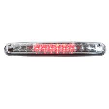 Led 3rd Brake Light Assembly Rear Roof Center High Mount Stop Light Cargo Light Replacement For 2007 2013 Chevrolet Silverado Gmc 1500 2500 Hd 3500 Hd Chrome Housing Clear Lens