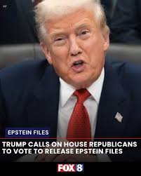 Reversing his previous position... Read more:  https://fox8.com/news/trump-calls-on-house-republicans-to-vote-to-release-epstein-files/