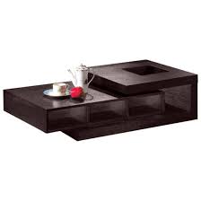 Coffee table with drawers | 7 beautiful coffee tables with storage. Garret Espresso Coffee Table With Open Shelves Espresso Coffee Table Coffee Table Modern Coffee Tables