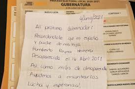 Cómputos municipales 9 de junio Protestan En Boletas Por Desapariciones Mi Voto Por Mi Desaparecido