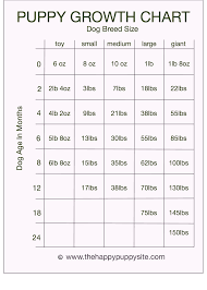 Puppy Growth Chart In The Linked Article You Will Find A