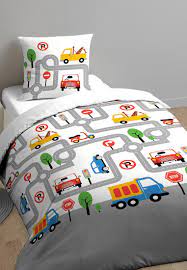 parure de lit enfant imprimee en route coton 140x200 cm housse de couette housse de couette 140x200 parure de lit enfant