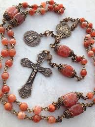 I Handcraft Heirloom Quality Gemstone Rosaries In Classical Chain Work The Rosary Bead Parts Are Vintage Reproduction Rosary Beads Gemstone Rosary Rosary
