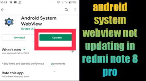 Android system webview v89.4389.90 updated march 12, 2021. How To Fix Android System Webview Not Updating In Redmi Note 8 Pro Youtube