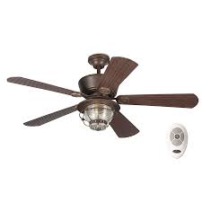 Steps for installing an outdoor fan on a pergola. Harbor Breeze Merrimack 52 In Antique Bronze Ceiling Fan With Remote 5 Blade In The Ceiling Fans Department At Lowes Com