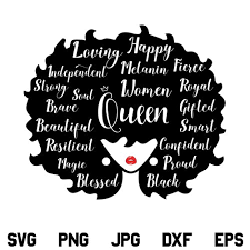 Afro Woman Svg African American Woman Svg Black Woman Svg Afro Svg Designking On Artfire