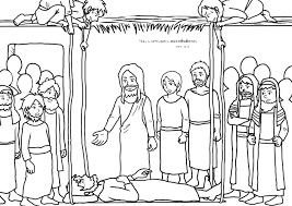 Http Atelier Trinity Com Wp Content Uploads Forgiving A Paralytic Jpg Christian Coloring Coloring Pages Jesus Heals