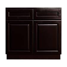 Lifeart Cabinetry Newport Ready To Assemble 33x34 5x24 In Base Cabinet With 2 Door And 2 Drawer In Dark Espresso Rne B33 The Home Depot Espresso Kitchen Cabinets Color Schemes Base Cabinets Cabinetry