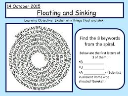buoyancy, density, floating and sinking
