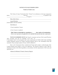 Maybe you would like to learn more about one of these? Free Lease Termination Letter Template 30 Day Notice Form