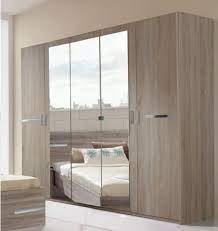 Germanica Bavari Bedroom Furniture 5 Door Wardrobe In Mirrored And Dark Oak Colour Includ Wardrobe Door Designs Wardrobe Furniture Oak Bedroom Furniture Sets