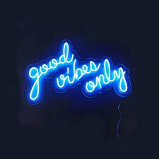 Good Vibes Only Neon Home Decor Neon Sign Office Neon Sign Etsy In 2021 Neon Signs Neon Blue Neon Lights