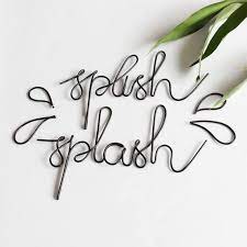 Visit bed bath & beyond for creative and unique metal wall decor, including metal tree wall art, metal flower wall art, and more. Bathroom Wall Decor Wire Wall Artsplish Splash Signwall Etsy Wire Wall Art Bathroom Wall Decor Funny Bathroom Art