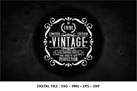 Download Birthday Vintage 1991 Svg Graphic By Nhongrand Creative Fabrica