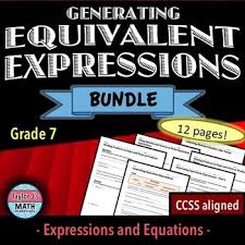Equivalent Expressions Worksheet Bundle Students Practice Generating Equivalent Expressions Using The Dis Equivalent Expressions Math Guided Notes Ccss Math