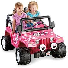 Battery stays for long as we charge them once a week and she drives it every day evening for about 30 minutes. Fisher Price Power Wheels Disney Minnie Mouse Jeep 12 Volt Battery Powered Ride On Walmart Com In 2021 Minnie Mouse Power Wheels Toy Car Power Wheels