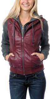 Dravus Girls Meridian Red Hooded Vest Jacket Zumiez Fauxleather Clothes Fashion Hooded Vest