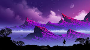 Submitted 6 hours ago by supreme_rust. Summit Painting Illustration Kvacm Fantasy Art Mountains Purple Background 1080p Wallpaper Hdwallpaper Lonely Art Desktop Wallpaper Art Chill Wallpaper