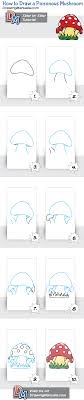 How To Draw A Poisonous Mushroom Disney Drawing Tutorial Drawing Tutorial Flower Drawing