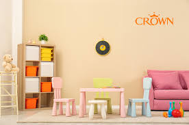 Our Shade Soft Cream Makes An Ideal Foundation For Colourful Playrooms This Peachy Neutral Gives Your Space A L Kids Interior Room Shelving Unit Room Interior