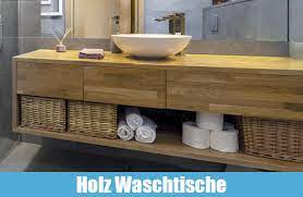 Holz massiv badezimmer waschbeckenunterschrank waschbeckenschrank badschrank. Holz Waschtisch Waschtische Holz Massiv Echtholz Holzoptik