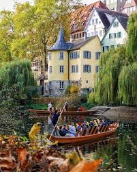 Jurgen Schmitt On Instagram Holderlinturm Tubingen Waterfront Holderlin Tubingen Neckar Boat Badenwurttembe Most Beautiful Cities House Styles Mansions