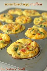 Scrambled Egg Breakfast Muffins On Sixsistersstuff Com The Perfect On The Go Breakfast Breakfast Muffin Recipes Breakfast Brunch Recipes Breakfast
