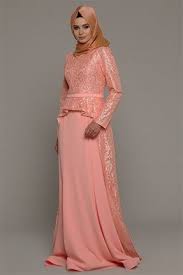 Bel Volanli Abiye Elbise Belle Somon