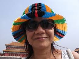 mom trying the hat