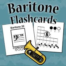 Baritone Euphonium Fingering Chart And Flashcards
