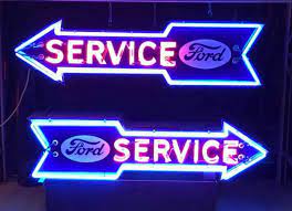 Original Ford Service Arrow Neon Sign Neon Signs Vintage Neon Signs Neon