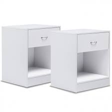 Achetez en ligne, ramassez en magasin table de nuit blanche 2 tiroirs. Tables De Chevet Blanches Pas Cheres Id Market