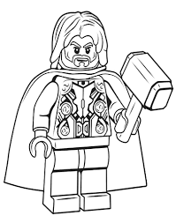 Darmowe kolorowanki do wydruku o różnorodnej tematyce, które możesz wydrukować i pokolorować Thor Kolorowanka Lego Do Wydrukowania
