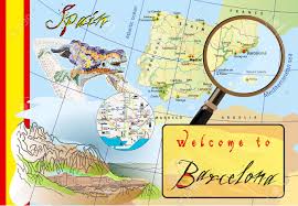 Enjoy free unlimited use of public transport (including the airport train), free entry to the city's best museums and exclusive deals and discounts. Willkommen In Barcelona Sehenswurdigkeiten Auf Der Karte Lizenzfrei Nutzbare Vektorgrafiken Clip Arts Illustrationen Image 47744122