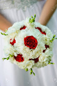 Bouquet with flowers and berries. Beauty Wedding Bouquet Of Red Roses And White Flowers Stock Photo Picture And Royalty Free Image Image 31903009