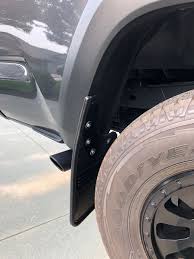 Get the look and utility you need with new mud flaps splash guards at extremeterrain.com. 2016 2019 Tacoma Gatorback Rubber Custom Fit Mud Flaps Rear Gcr81r 0 Sharptruck Com