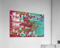 Lunar year paper art white mouse holding red envelopes and gold ingot, happy new year written in chinese words on turquoise background. Fire And Ice Turquoise Red Gradient Abstract Swirl Wall Art Jaycrave Designs