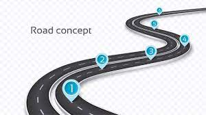 Winding 3d Road On A Transparent Background Timeline Template In 2021 Transparent Background Powerpoint Design Templates Outdoor Advertising Billboard