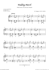 Wagner Wedding March Bridal Chorus Sheet Music For Piano Solo Sheet Music Piano Sheet Music Easy Sheet Music
