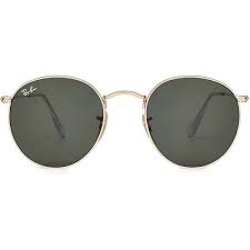 Black And Gold Ray Bans Eyeglasses Ray Ban Rb3447 Round Metal Sunglasses Found On Polyvore Round Metal Sunglasses Metal Sunglasses Gold Lens Sunglasses