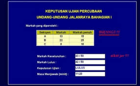 Sy dh ade lesen p, tp dh tamat tempob, dh bt ryuan then kna bt ujian bahagian ii dan iii. Markah Lulus Ujian Komputer Lesen Kereta Dan Motor Cute766