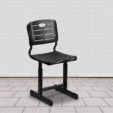 flash furniture adjustable height black student chair with black pedestal frame walmart com in 2021 flash furniture student chair adjustable chairs