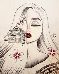 See more ideas about chinese drawings, chinese painting, chinese brush painting. Japanese Chinese Inspired Drawing From Christina Lorre Teenage Drawings Creative Drawing Christina Lorre Drawings