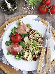 Salade De Quinoa A L Italienne Recette Salade De Quinoa Idee Recette Salade Recette Salade Quinoa